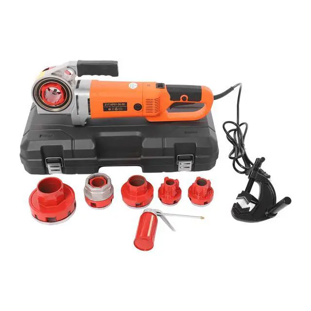 Alt view image 4 of 6 - Pipe Threader 110V 2300W Electric Hand Held Pipe Threader Pipe Threading Machine Copper Motor Rigid Threader Kit 1/2 To 2 Inch, Portable Galvanized Pipe Threader Tool Set w/ 6 Dies & Carrying Case