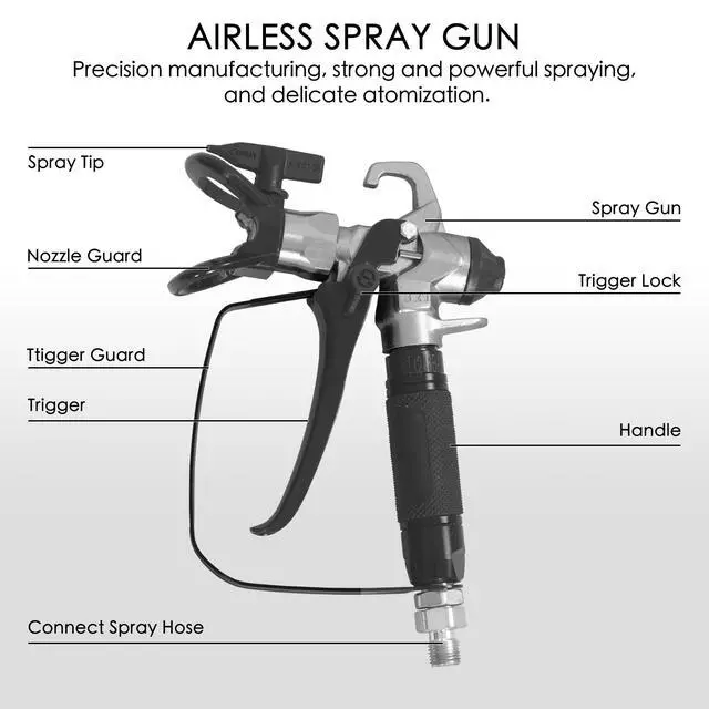 Alt view image 2 of 6 - Himalaya High Pressure Airless Paint Sprayer - 3000PSI, 5/8HP, 650W Power Painter, Ideal for Home Interior, Exterior, Commercial Use, DIY Handyman-Professional Contractor Grade Spray Paint Machine
