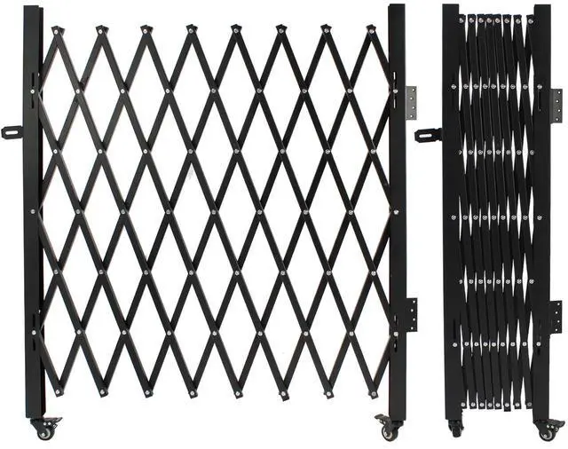 Main image of Single Folding Security Gates Accordion Door, 72" W x 50" H Metal Expandable Fence 360Rolling Expanding Outdoor Security Scissor Gate for Courtyards, Garages, Gardens