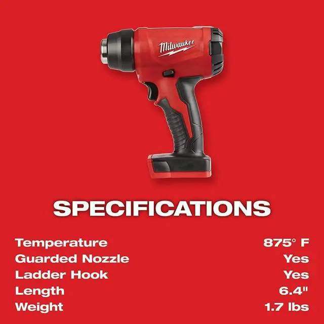 Alt view image 3 of 6 - V For M18 Compact Heat Gun (Bare Tool) + TPT Premium cart storekid