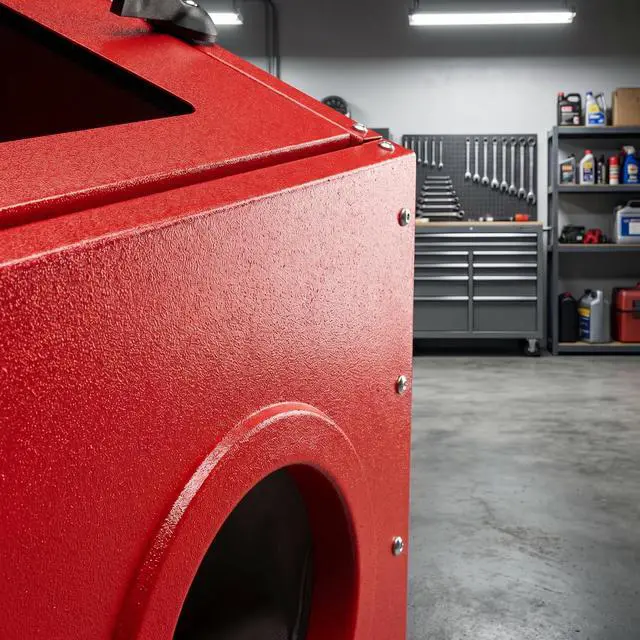 Alt view image 5 of 6 - 25 Gallon Bench Top Air Sandblasting Cabinet | Heavy Duty Steel, Sand Blaster with Blasting Gun & 4 Nozzles, 40-80 PSI, Portable, For Paint, Rust, Stain Removal