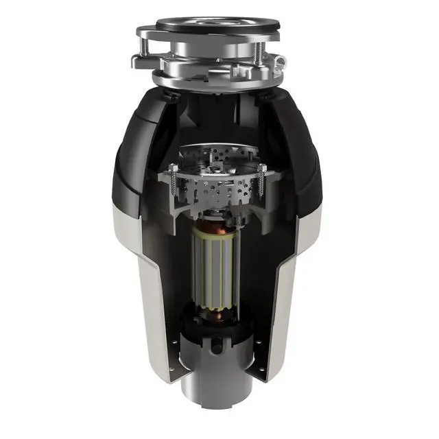 Alt view image 2 of 6 - 1-1/4 HP Continuous Feed Garbage Disposal for Kitchen Sinks with Power Cord and Accessories Included