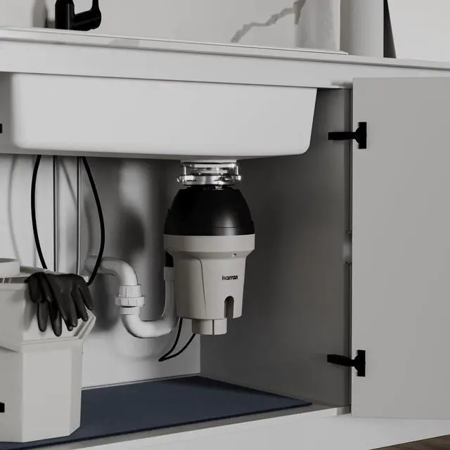 Alt view image 5 of 6 - 1-1/4 HP Continuous Feed Garbage Disposal for Kitchen Sinks with Power Cord and Accessories Included