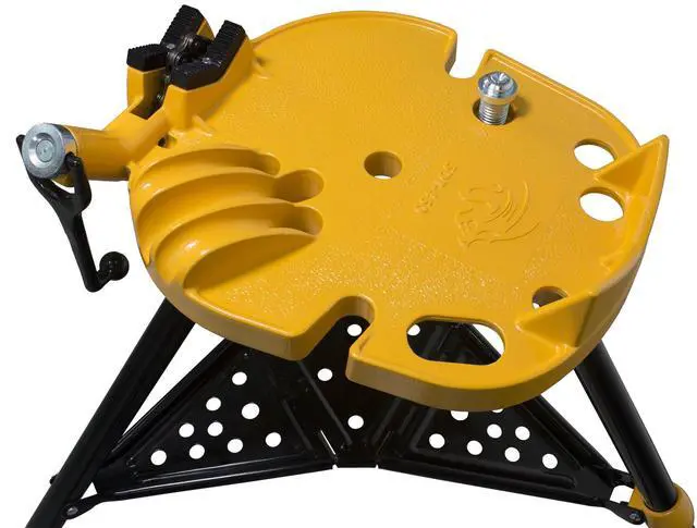 Alt view image 2 of 6 - 72037 6" Portable Tripod Pipe Chain Vise Stand Model 460 12R 300 700 Compatible with RIDGID Parts, Machines, and Accessories