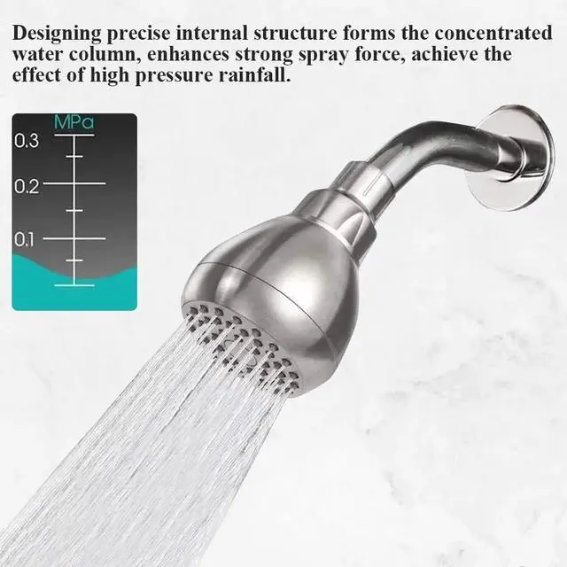 Alt view image 5 of 6 - High Pressure Fixed Shower Head 3 Inch Saving Water Chrome Anti-leak Shower Head For Powerful Water Rain Easy Installation for Relaxing and Comfortable Shower Experience
