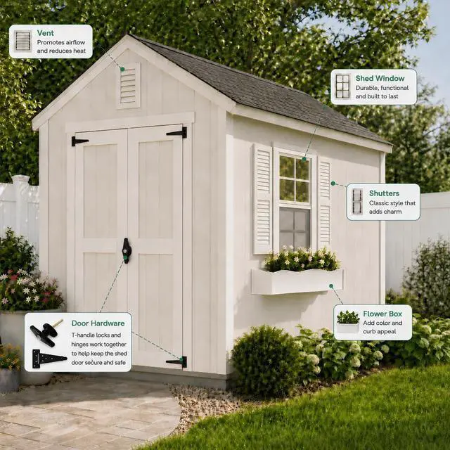 Alt view image 3 of 6 - 14x27 Shed Windows, Flush Mount Sliding Windows with Tempered Glass & Screens, Black, 2-Pack