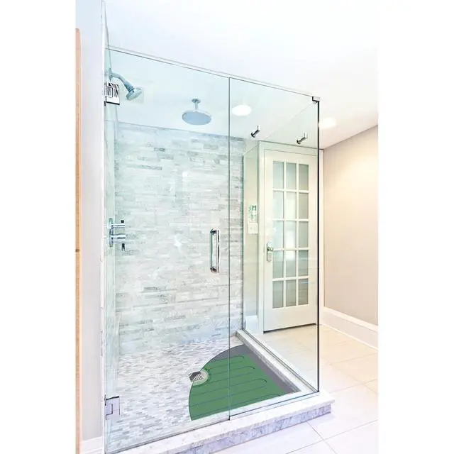 Alt view image 2 of 6 - Shower Floor Heating Mat 48 x 48 in., Electric Radiant Heating, Thin, Silent, and Invisible under Tile and Stone. Designed and Approved for Wet Locations (TempZone)