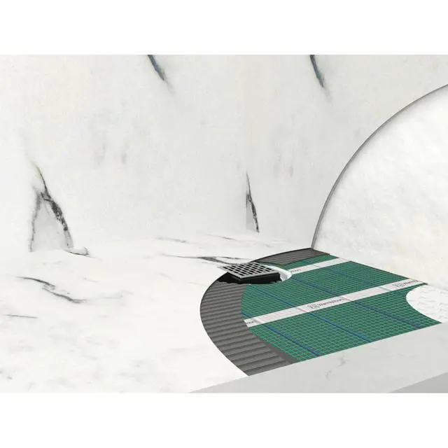 Alt view image 5 of 6 - Shower Floor Heating Mat 48 x 48 in., Electric Radiant Heating, Thin, Silent, and Invisible under Tile and Stone. Designed and Approved for Wet Locations (TempZone)