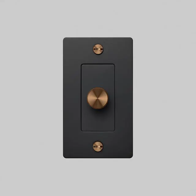 Alt view image 2 of 2 - Buster and Punch 1 Gang Single LED Dimmer Switch Cross Knurl Pattern (Warm Sunset)