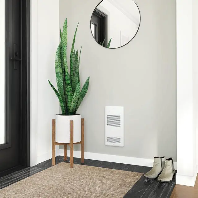 Alt view image 5 of 6 - Pulsair Electric Wall Fan Heater 2000W or 1500W / 240V (1000W or 750W / 208V) Ultra-Quiet Nichrome Element Heater Heats Quickly No Built-In Thermostat - (ARWF2002W) White