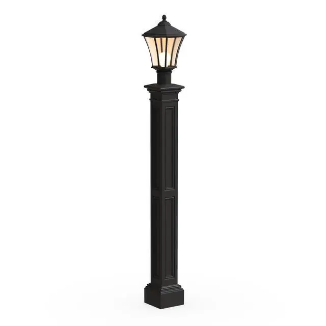 Alt view image 2 of 6 - Liberty Heavy Duty Outdoor Lamp Post - Easy Install for Porch & Patio Lights, Weather & Fade Resistant, Shock Resistant, Decorative Sleeve ONLY, Black