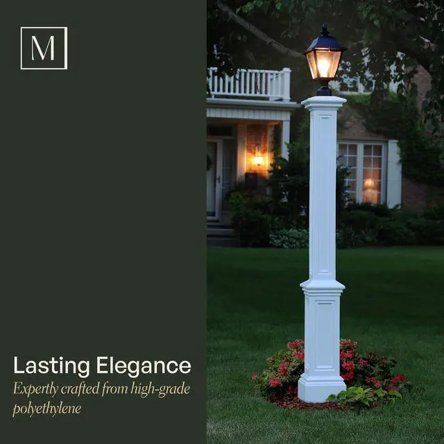 Alt view image 4 of 6 - Liberty Heavy Duty Outdoor Lamp Post - Easy Install for Porch & Patio Lights, Weather & Fade Resistant, Shock Resistant, Decorative Sleeve ONLY, Black