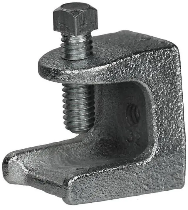 Main image of 1/4'' Malleable Iron Beam Clamp 1/4"-20 Thread Size Up to 7/8" Max Jaw Opening (50)