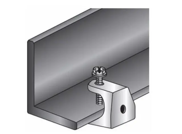 Alt view image 4 of 4 - 1/4'' Malleable Iron Beam Clamp 1/4"-20 Thread Size Up to 7/8" Max Jaw Opening (50)