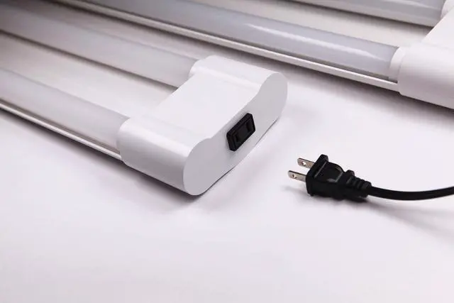Alt view image 4 of 5 - 40w LED 4800 Lumen Double Tubes Utility Shop Light 5000K Daylight UL 100w Equivalent Pull on/Off Switch. Garage, Warehouse, Workshop Linkable to 10 (6 Pack)