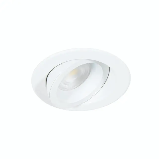 Alt view image 4 of 6 - Lotos 4in LED Regressed Adjustable Recessed Light 5-CCT Selectable 9W 775 Lumens IC-Rated Airtight 120V-277V Universal in White (Pack of 6)