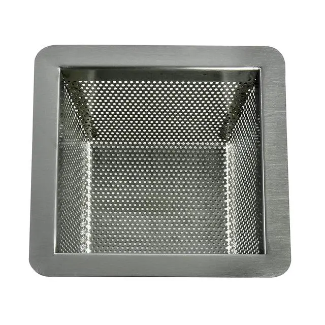 Alt view image 2 of 5 - Stainless Steel Floor Sink Drain Strainer 10W x 10L x 5H - Perfect for Restaurant, Bar, Buffet (5"H SS x 4)