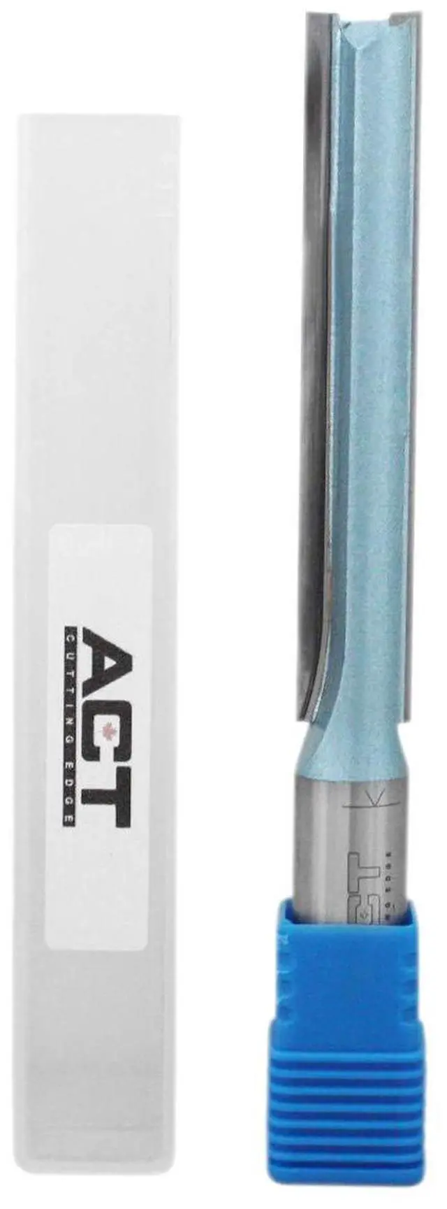 Alt view image 2 of 6 - Double Flute Extra Long Straight Carbide Tipped Router Bit, 1/2'' Diameter, 3'' Depth, 1/2'' Shank, 4.7'' Oal, 0021-0828, 5 Units | 3" Flt Len, Pack 5, Double Flute Extra Long Straight Carbide Tipped
