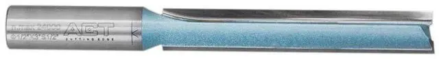 Alt view image 4 of 6 - Double Flute Extra Long Straight Carbide Tipped Router Bit, 1/2'' Diameter, 3'' Depth, 1/2'' Shank, 4.7'' Oal, 0021-0828, 5 Units | 3" Flt Len, Pack 5, Double Flute Extra Long Straight Carbide Tipped