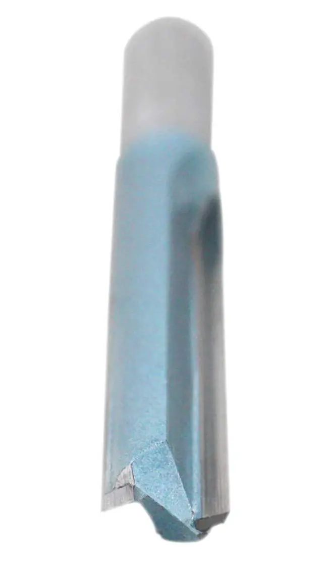Alt view image 6 of 6 - Double Flute Extra Long Straight Carbide Tipped Router Bit, 1/2'' Diameter, 3'' Depth, 1/2'' Shank, 4.7'' Oal, 0021-0828, 5 Units | 3" Flt Len, Pack 5, Double Flute Extra Long Straight Carbide Tipped