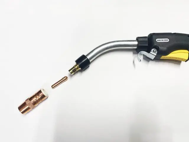 Alt view image 3 of 4 - Mig Gun Replacement For Bernard BTB 300 Amp Q30 15ft Miller Connector Centerfire Parts (Mig Gun With.030" Kit)