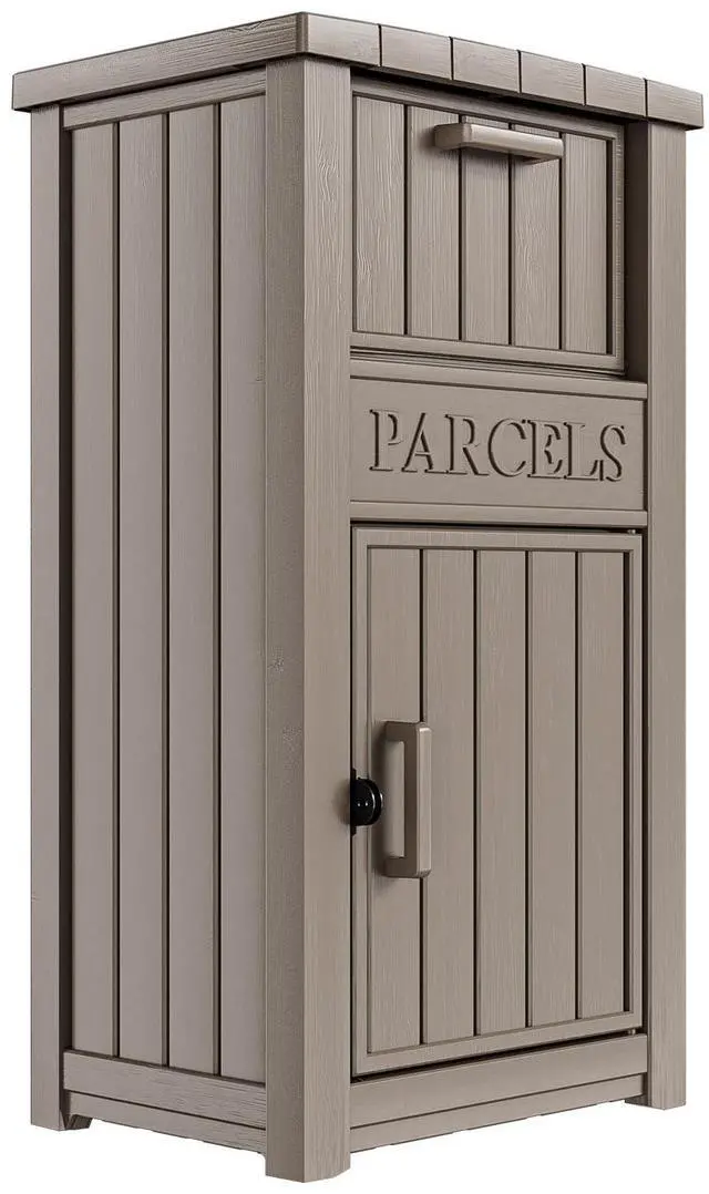 Main image of Package Delivery Box - Ventilated Resin Package Delivery Boxes for Outside, Modular Outdoor Storage Box for Porch, Deck, or Entryway