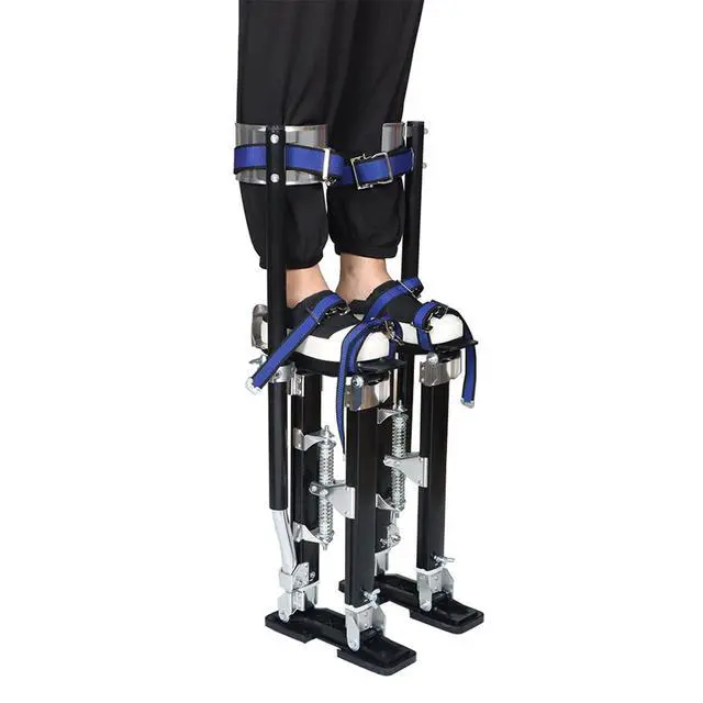 Alt view image 3 of 6 - 24-40In Adjustable Drywall Stilts for Sheetrock Painting or Cleaning Black