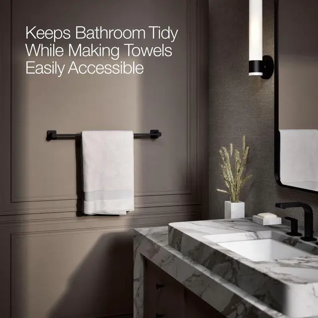 Alt view image 3 of 6 - 23525-BL Parallel® 24" Towel bar, Matte Black