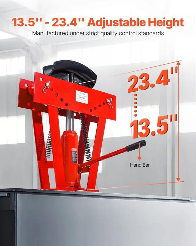 Alt view image 5 of 6 - Hydraulic Pipe Bender, 16 Ton Manual Copper Exhaust Pipe Bending Machine with 8 Dies (1/2" - 3") and 90-180° Adjustable Rollers, Heavy-Duty Pipe Tube Bender for Piping Railing Construction