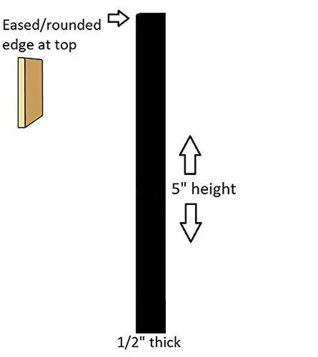Alt view image 2 of 6 - Flexible Base Molding #WM603: 1/2" Thick X 5" Tall - 12 feet Long