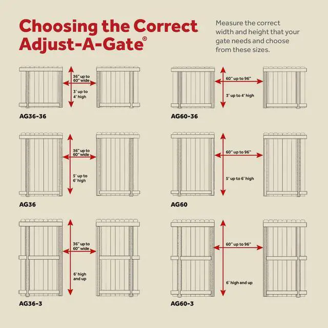 Alt view image 5 of 6 - Adjust A Gate Steel Frame Gate Adjustable Building Kit for Doorway and Driveway, 36 to 60 Inches Wide and 4 Inches High, 2 Pack