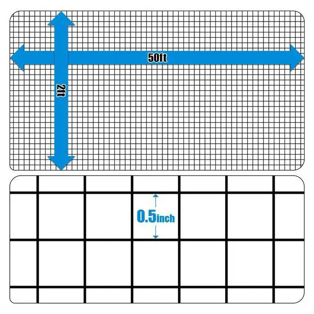 Alt view image 3 of 6 - Hardware Cloth, 1/2-Inch Mesh Size, 16 Gauge Galvanized Steel with Vinyl Coated Welded Wire Fence for Garden Fencing & Pet Enclosures (24 Inch x 50 ft.)
