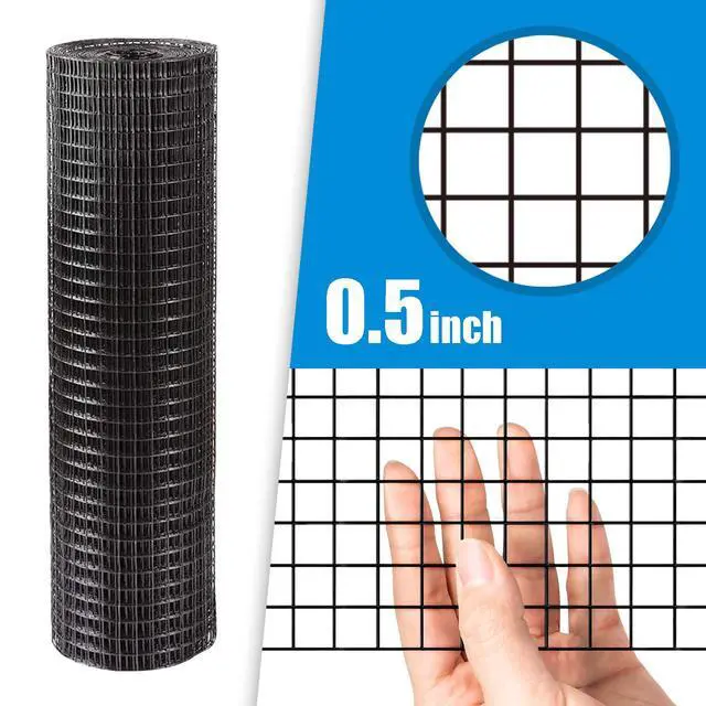 Alt view image 4 of 6 - Hardware Cloth, 1/2-Inch Mesh Size, 16 Gauge Galvanized Steel with Vinyl Coated Welded Wire Fence for Garden Fencing & Pet Enclosures (24 Inch x 50 ft.)