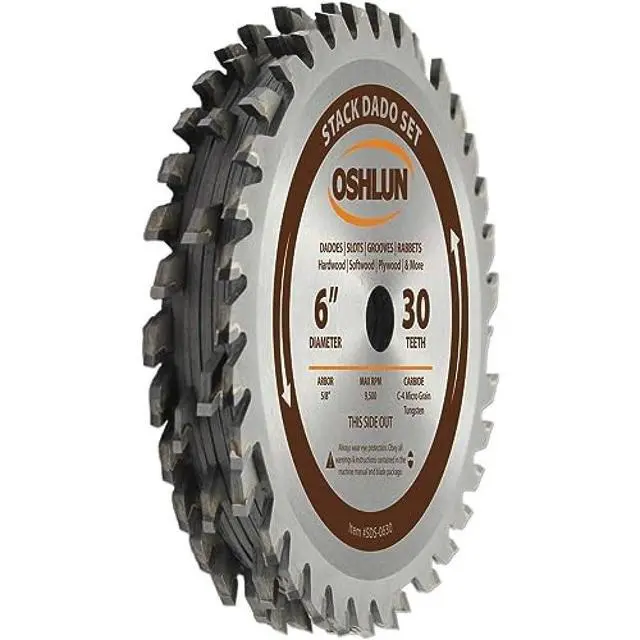 Main image of SDS-0630 6-Inch 30 Tooth Stack Dado Set with 5/8-Inch Arbor