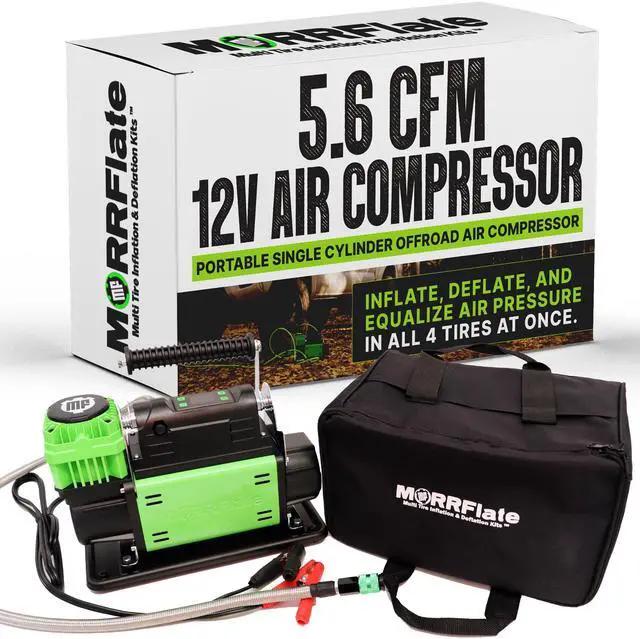 Main image of Air Compressor FiveSix PSI Pro With Auto Shut Off Mode | Portable Single Cylinder 5.6 CFM 12V Offroad Air Compressor with 4FT Hose | Set Your PSI and Walk Away | Includes Bag and Gloves