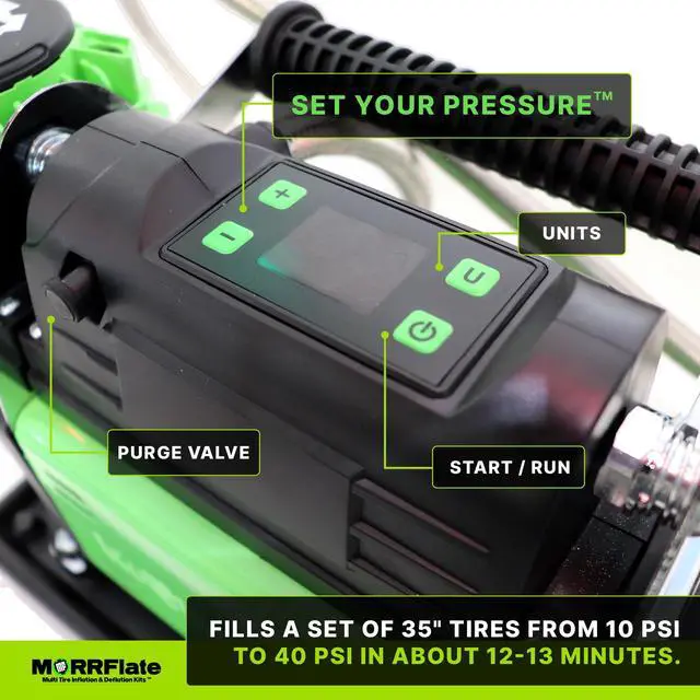 Alt view image 5 of 6 - Air Compressor FiveSix PSI Pro With Auto Shut Off Mode | Portable Single Cylinder 5.6 CFM 12V Offroad Air Compressor with 4FT Hose | Set Your PSI and Walk Away | Includes Bag and Gloves