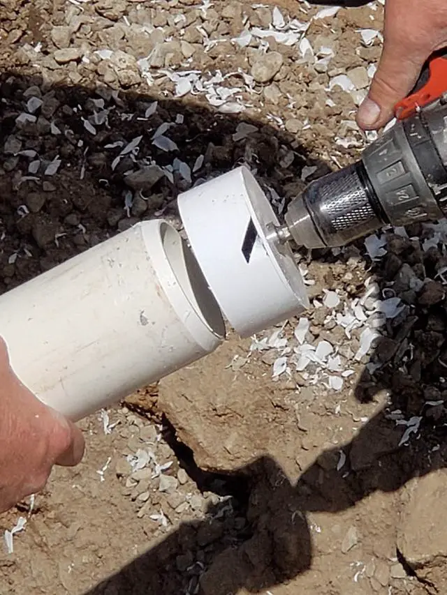 Alt view image 2 of 4 - 6 inch PVC Pipe Beveling Tool for All-Purpose Schedule 40/80 Pipes, Eliminates Hand Filing for Quick, Easy and Safer Bevels, ADP161 Adapter Required for use with Drills/Hole Hogs