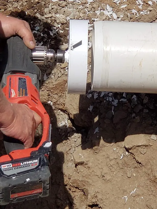 Alt view image 3 of 4 - 6 inch PVC Pipe Beveling Tool for All-Purpose Schedule 40/80 Pipes, Eliminates Hand Filing for Quick, Easy and Safer Bevels, ADP161 Adapter Required for use with Drills/Hole Hogs