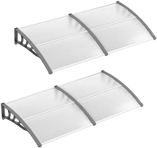 Main image of Awnings for Doors, 78" x 35" Window Awning with Rain Snow Sunlight UV Protection, UPF 50+,Hollow Sheet, Outdoor Overhead Awning Canopy Exterior, Polycarbonate Awnings for Patio, Porch, Deck