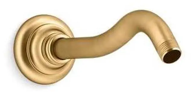 Main image of k-72775-2MB Artifacts Shower Arm and Flange, Vibrant Moderne Brushed Brass