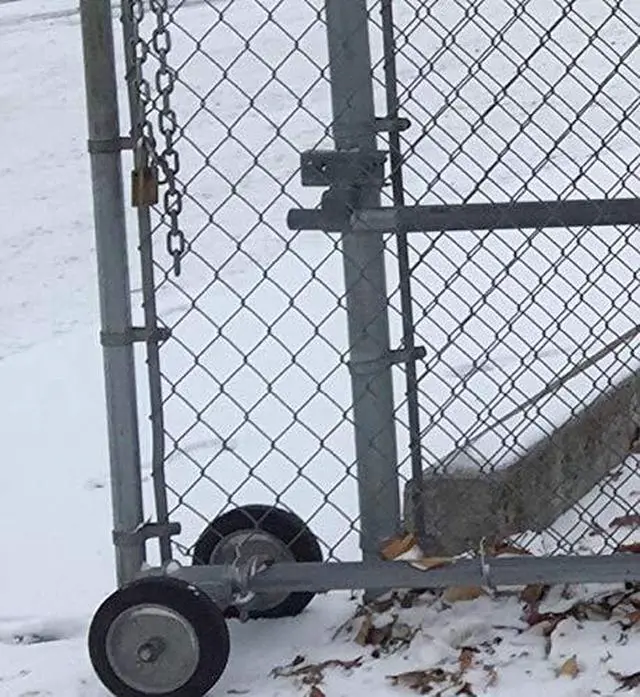 Alt view image 6 of 6 - 6" CHAIN LINK ROLLING GATE HARDWARE KIT: (Chain Link Fence Gate Parts) (6" Rut Runner, 2 Track Wheels, 6 Track Brackets, 1 Rolo Latch)