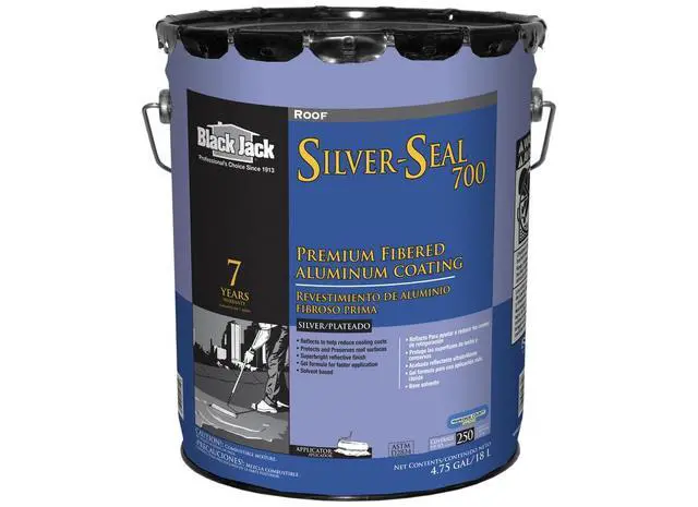 Alt view image 2 of 6 - APOC 208 Silver Guard-F Fibered Aluminum Roof Coating, 5 Gallons, Provides a Bright & Long-Lasting Finish to Reflect Sun's Heat & Lower Cooling Costs