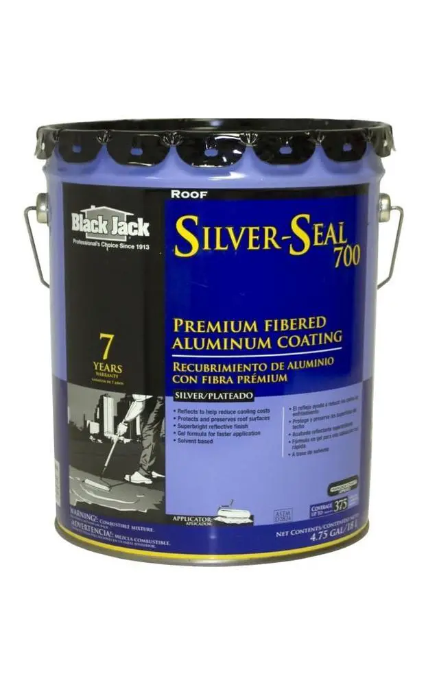 Alt view image 4 of 6 - APOC 208 Silver Guard-F Fibered Aluminum Roof Coating, 5 Gallons, Provides a Bright & Long-Lasting Finish to Reflect Sun's Heat & Lower Cooling Costs