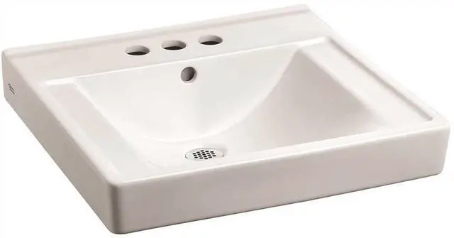 Alt view image 2 of 5 - 9024004EC.020 Decorum Wall-Hung Bathroom Sink with Everclean and 4" Centers, White