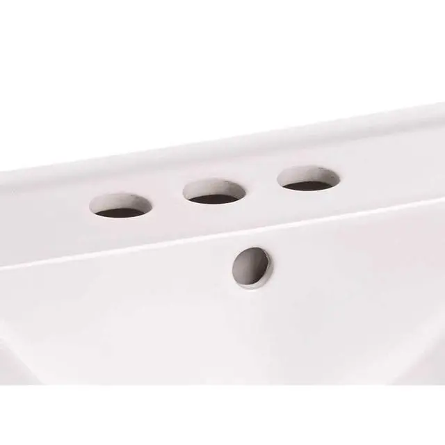 Alt view image 3 of 5 - 9024004EC.020 Decorum Wall-Hung Bathroom Sink with Everclean and 4" Centers, White