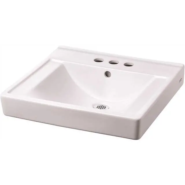 Alt view image 4 of 5 - 9024004EC.020 Decorum Wall-Hung Bathroom Sink with Everclean and 4" Centers, White