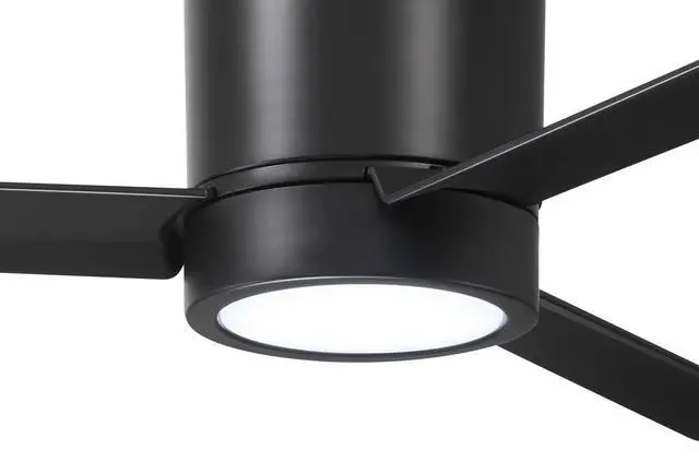 Alt view image 4 of 6 - Roto Flush 52" Hugger LED Ceiling Fan F644L-CL - Coal