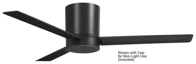 Alt view image 6 of 6 - Roto Flush 52" Hugger LED Ceiling Fan F644L-CL - Coal
