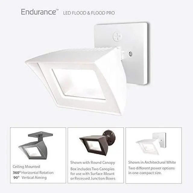 Alt view image 3 of 6 - Endurance Flood Energy Star 35W LED Flood Light 5000K in Bronze
