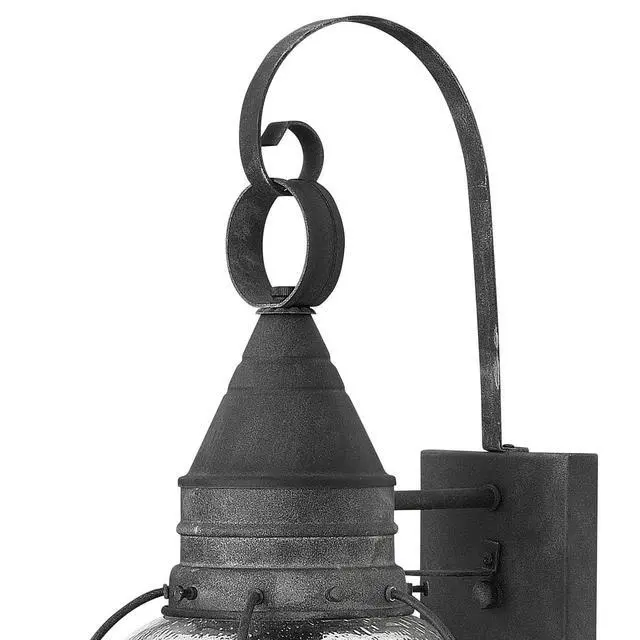 Alt view image 2 of 6 - Cape Cod 2200DZ Medium Wall Mount Onion Lantern, Clear Seedy Glass, Wet Rated, Aged Zinc